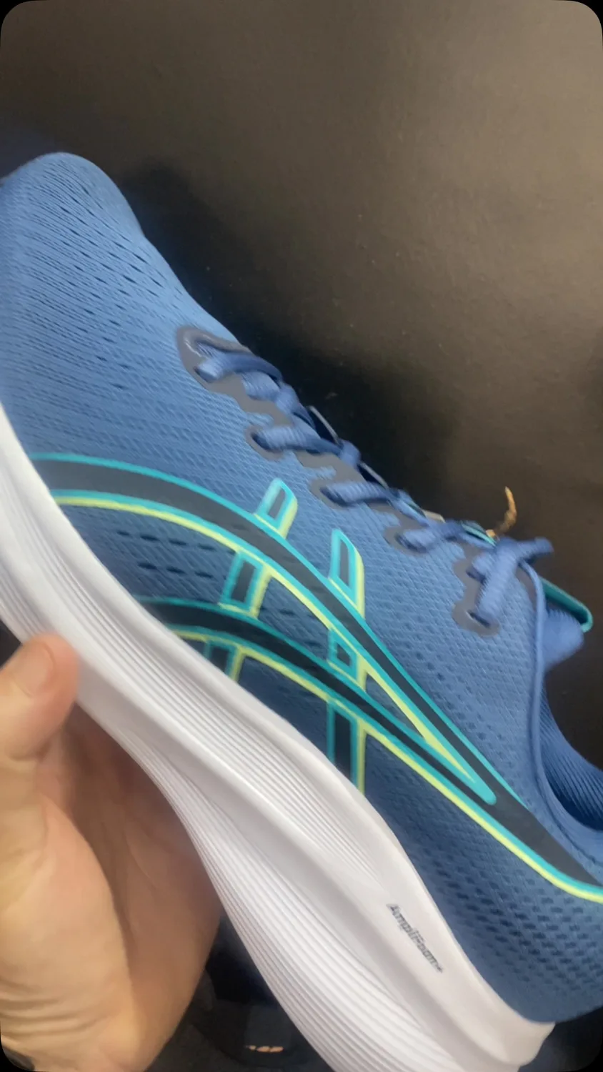 Asics azul com verde