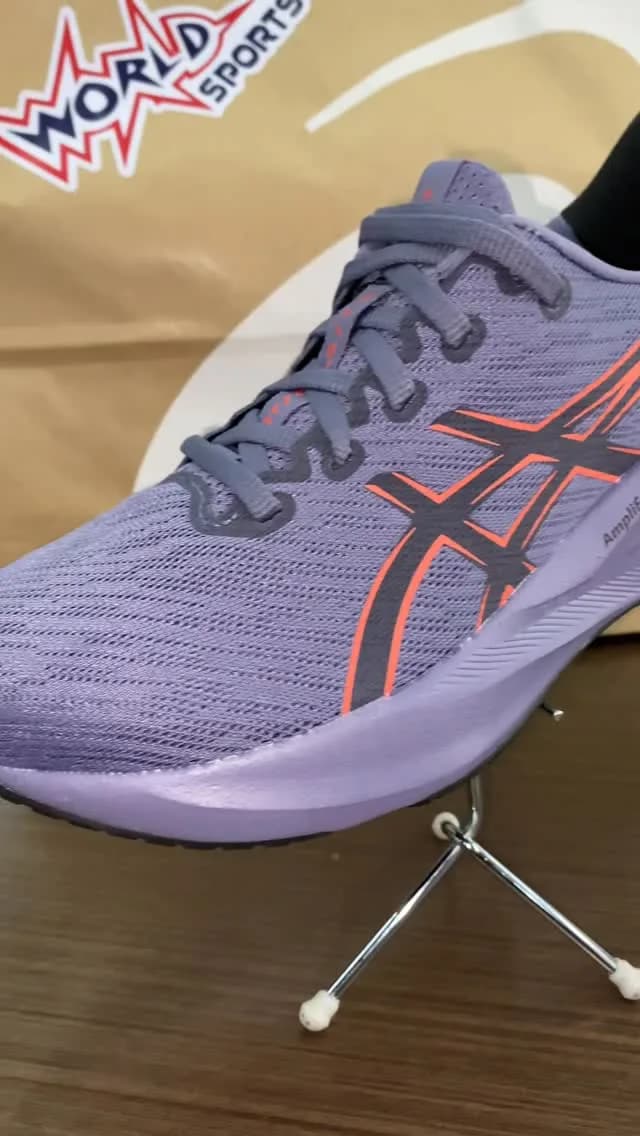 Asics lilás com laranja